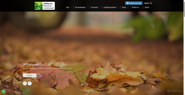 Security scan screenshot of http://www.chilternsaonb.org/