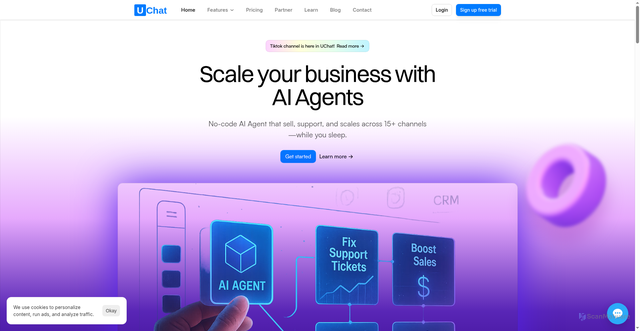 Security scan screenshot of https://uchat.com.au