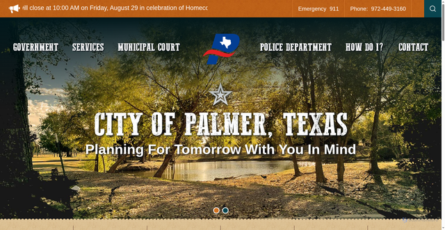 Security scan screenshot of https://palmertx.gov/
