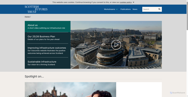 Security scan screenshot of https://www.scottishfuturestrust.org.uk/