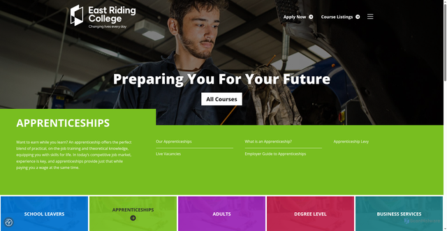 Security scan screenshot of https://eastridingcollege.ac.uk/