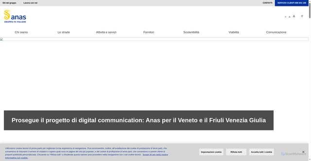 Security scan screenshot of https://www.stradeanas.it/it