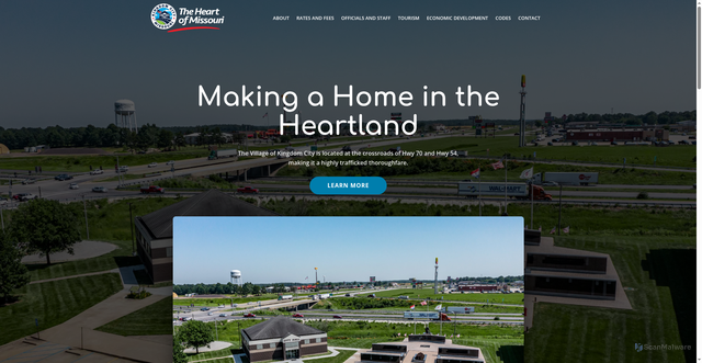 Security scan screenshot of https://www.kingdomcitymo.gov/