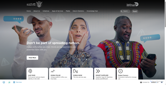 Security scan screenshot of https://www.digitaldubai.ae/