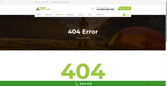 Security scan screenshot of https://kodaicamp.bookingmania.in/wp-content/themes/images/footer-bg.html