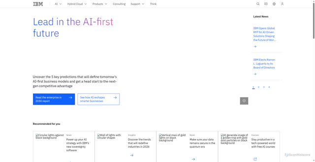 Security scan screenshot of https://www-api.ibm.com