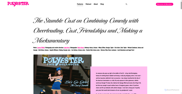 Security scan screenshot of https://www.polyesterzine.com/features/stumble-cover-2025