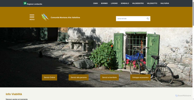 Security scan screenshot of https://www.cmav.so.it/