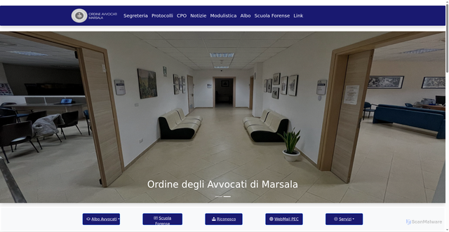 Security scan screenshot of https://www.ordineavvocatimarsala.net/