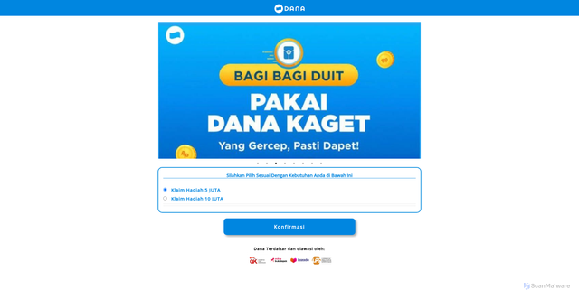 Security scan screenshot of http://konfirmasi-hadiah-10juta-disini.netlify.app/