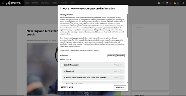 Security scan screenshot of https://mycbs4.com/sports/pro-sports/new-england-hires-former-titans-coach-mike-vrabel-as-its-next-coach