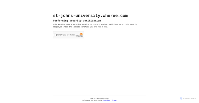 Security scan screenshot of https://st-johns-university.wheree.com/