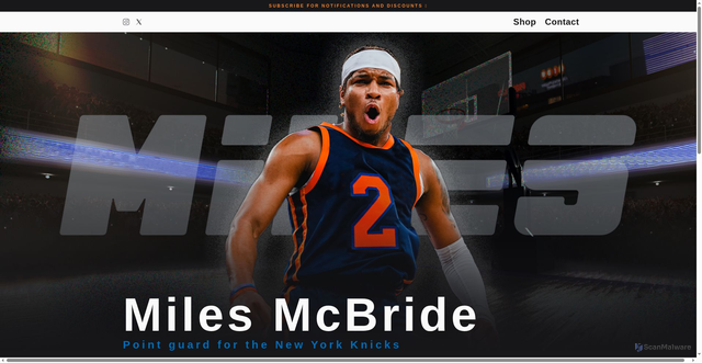 Security scan screenshot of https://www.officialmilesmcbride.com/