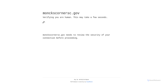 Security scan screenshot of https://monckscornersc.gov/