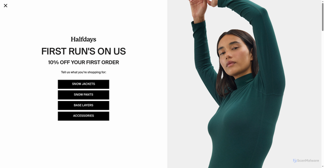 Security scan screenshot of https://halfdays.com