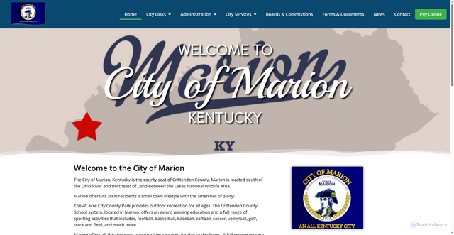 Security scan screenshot of https://marionky.gov/