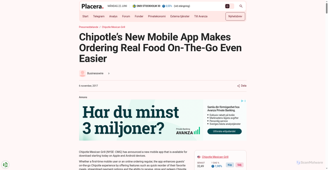 Security scan screenshot of https://www.placera.se/placera/pressmeddelanden/2017/11/06/chipotle-mexican-grill-inc-chipotles-new-mobile-app-makes-ordering-real-food-on-the-go-even-easier.html