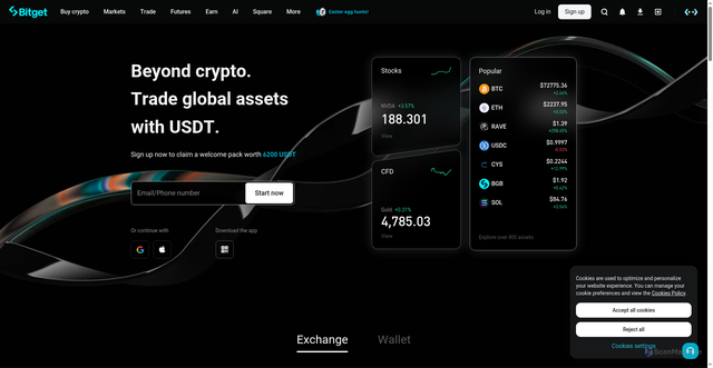 Security scan screenshot of https://www.bitgetapps.com