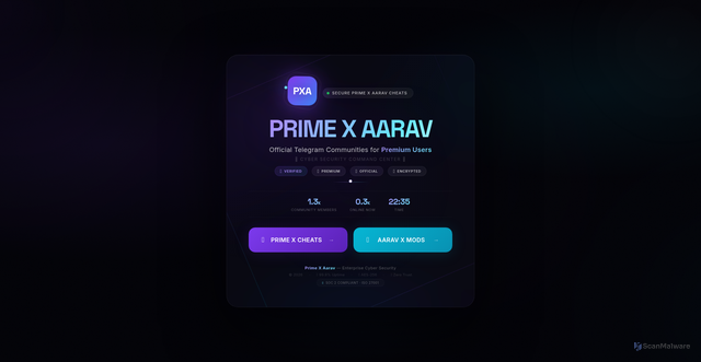 Security scan screenshot of https://primexaaravcheats-dpmzcx9r4wvl.edgeone.dev/
