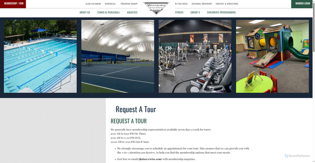 Security scan screenshot of https://www.thewestboroclub.com/membership-join/forms/request-a-tour