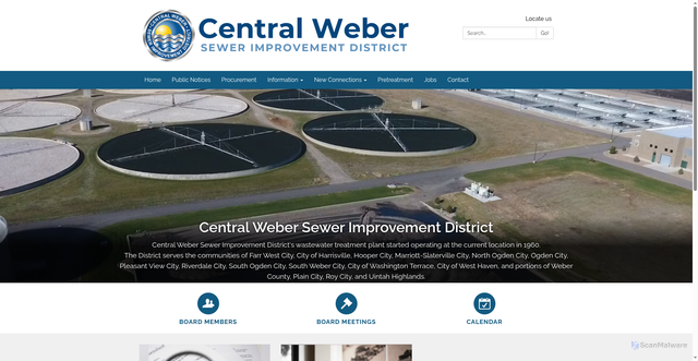 Security scan screenshot of https://www.centralweberut.gov/
