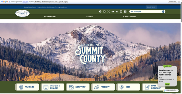 Security scan screenshot of https://summitcountyutah.gov/