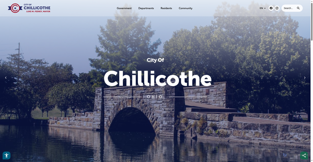 Security scan screenshot of https://chillicotheoh.gov/