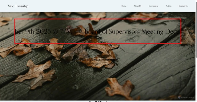 Security scan screenshot of https://www.moetownshipmn.gov/