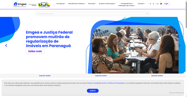 Security scan screenshot of https://www.emgea.gov.br