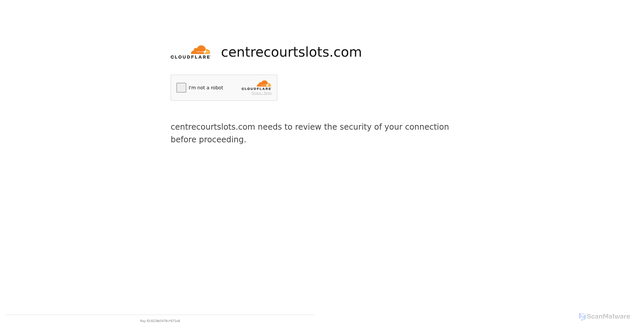 Security scan screenshot of https://centrecourtslots.com