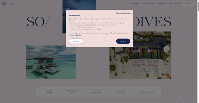 Security scan screenshot of https://so-hotels.com/en/maldives/