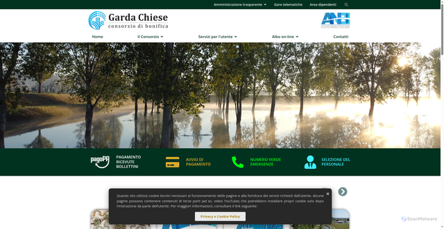 Security scan screenshot of https://www.gardachiese.it/