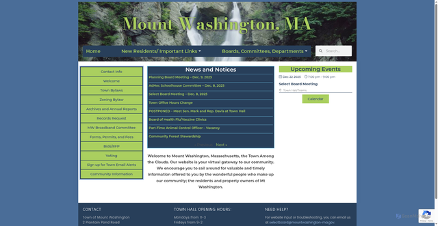 Security scan screenshot of https://mountwashington-ma.gov/