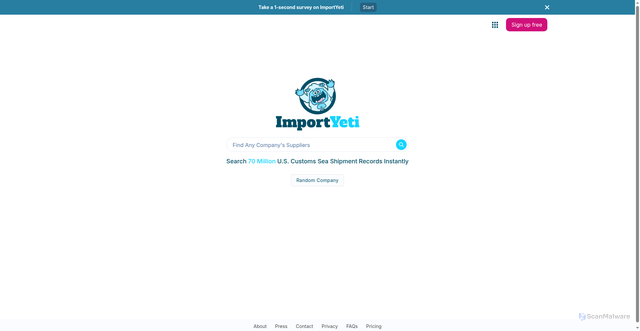 Security scan screenshot of https://www.importyeti.com
