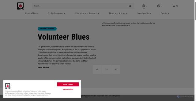 Security scan screenshot of https://content.nfpa.org