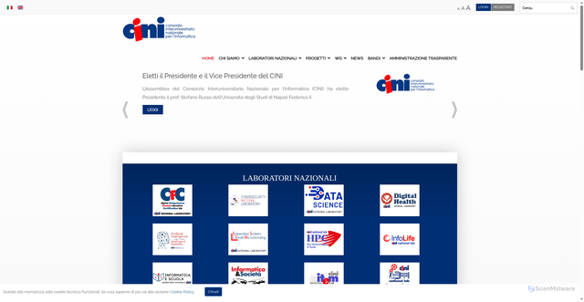 Security scan screenshot of https://www.consorzio-cini.it