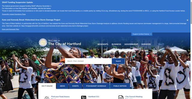 Security scan screenshot of https://www.hartfordct.gov/