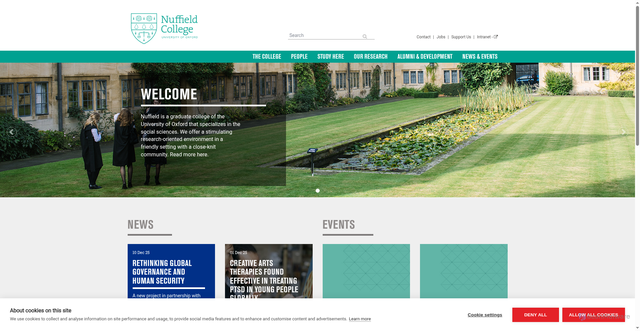 Security scan screenshot of http://www.nuffield.ox.ac.uk/