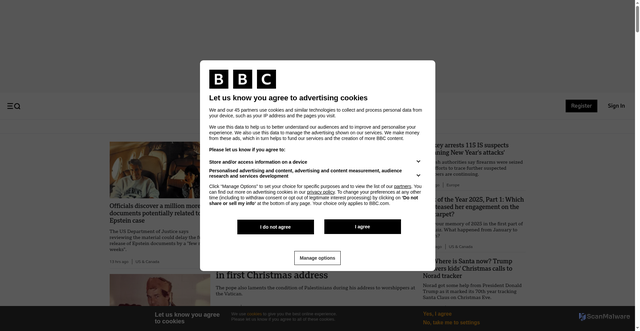 Security scan screenshot of https://www.bbc.co.uk/