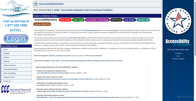 Security scan screenshot of https://www.accessibilityonline.org