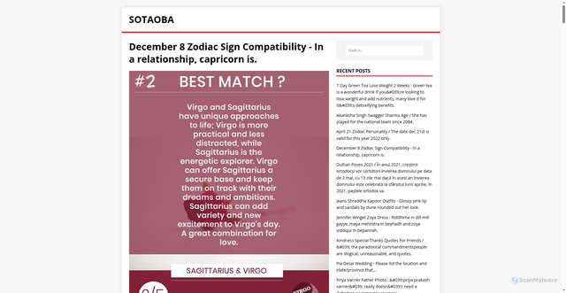 Security scan screenshot of https://batisota.pages.dev/post/december-8-zodiac-sign-compatibility/