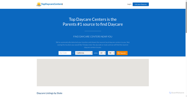 Security scan screenshot of https://www.topdaycarecenters.com/