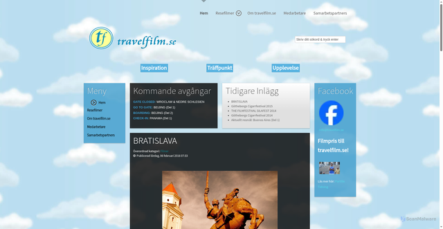 Security scan screenshot of https://travelfilm.se