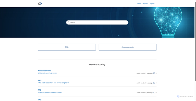 Security scan screenshot of https://gunder.zendesk.com