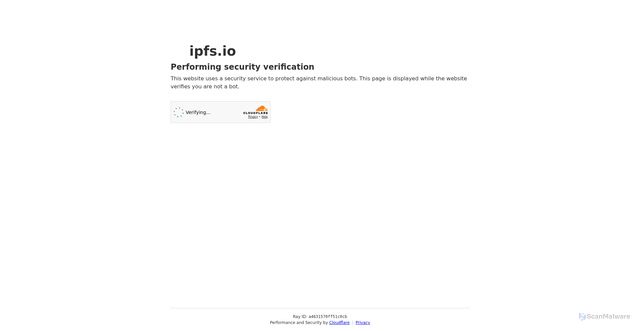 Security scan screenshot of https://ipfs.io/ipfs/bafybeia3m7nb22watkfrdim7bmek3er2dfwgic5hqru2rbvdikkuliijpy