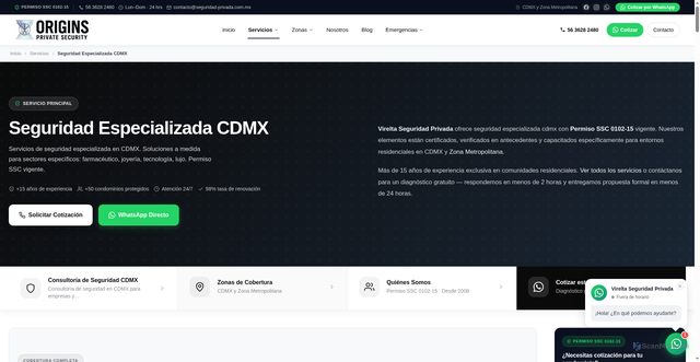 Security scan screenshot of https://seguridad-privada-web.pages.dev/servicios/seguridad-especializada