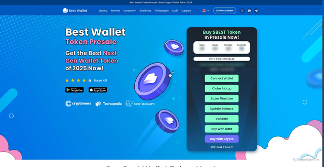 Security scan screenshot of https://bestwalletoken.web.app/