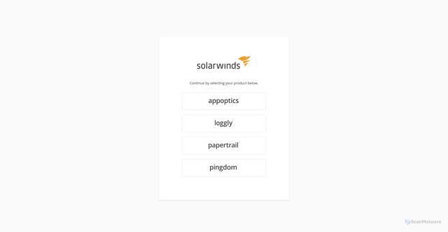 Security scan screenshot of https://my.solarwinds.cloud/