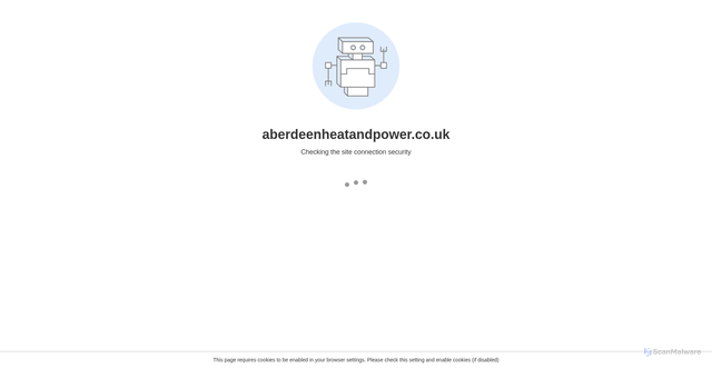 Security scan screenshot of https://aberdeenheatandpower.co.uk/