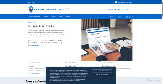 Security scan screenshot of https://www.comune.medunadilivenza.tv.it/